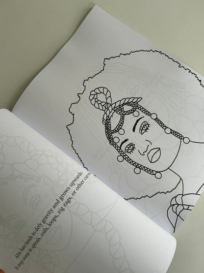 Afro Hair Colouring Book
